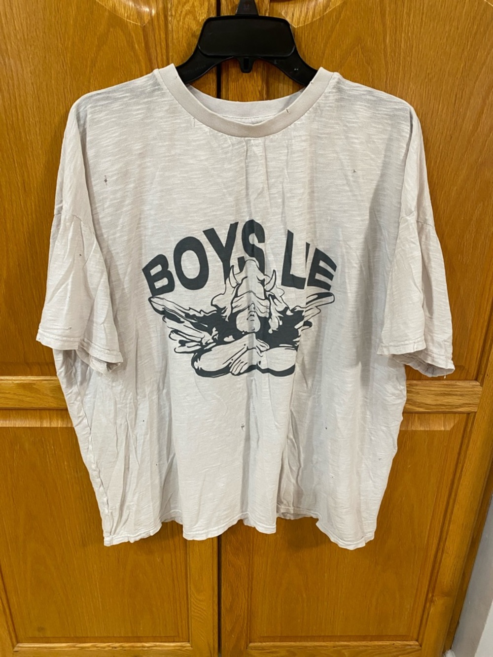 Boys Lie Distressed Oversized Graphic Tee